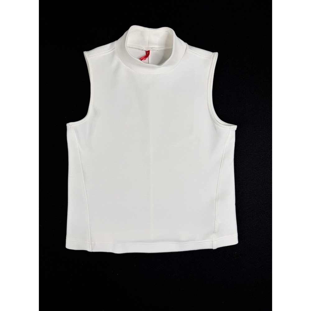 Spanx Air Luxe Air Essentials Sleeveless Mock Neck Top Tank Powder White Sz S
